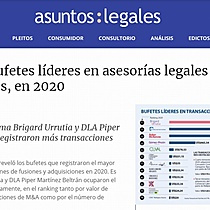 Conozca los bufetes lderes en asesoras legales de fusiones y adquisiciones, en 2020